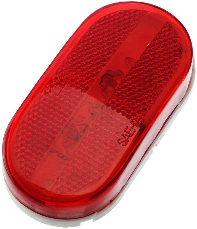 Lámpara de marcador lateral de coche LED ovalada roja para remolque