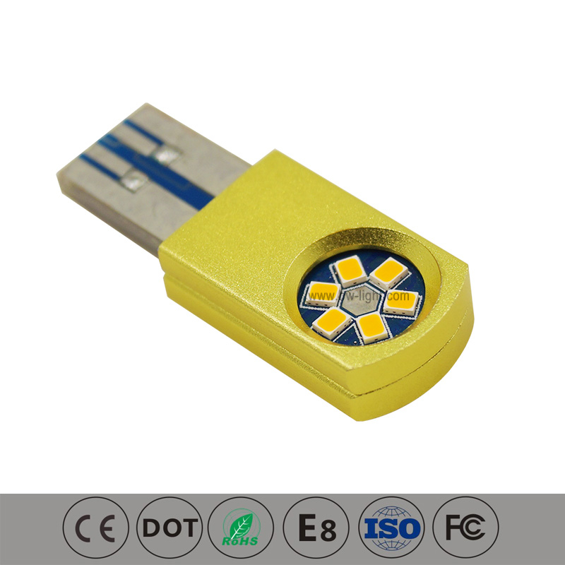 Luz de bombilla indicadora de luz amarilla T10 personalizada