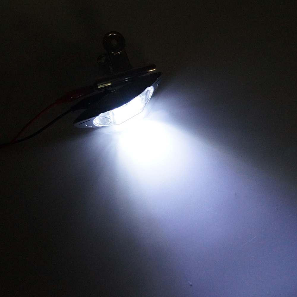 Luz de marcador LED blanco con bisel cromado 