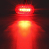 Lámpara de marcador lateral de coche LED ovalada roja para remolque