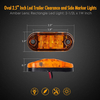 Luz de posición lateral ovalada de 2,5 "con luz de posición para remolque, luces de posición laterales para coche