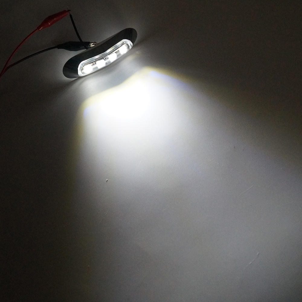 Luz de advertencia de marcador LED blanco de 4 pulgadas
