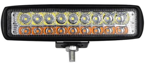 Luz de trabajo de LED ámbar rectangular de 6 pulgadas