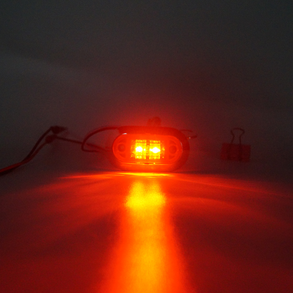 Luz de marcador de remolque LED de bisel cromado de 3 "pulgadas 