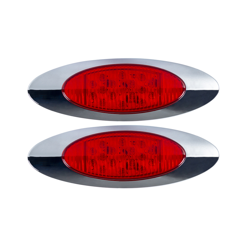 Rojo | Oval | Luces de marcador lateral LED |
